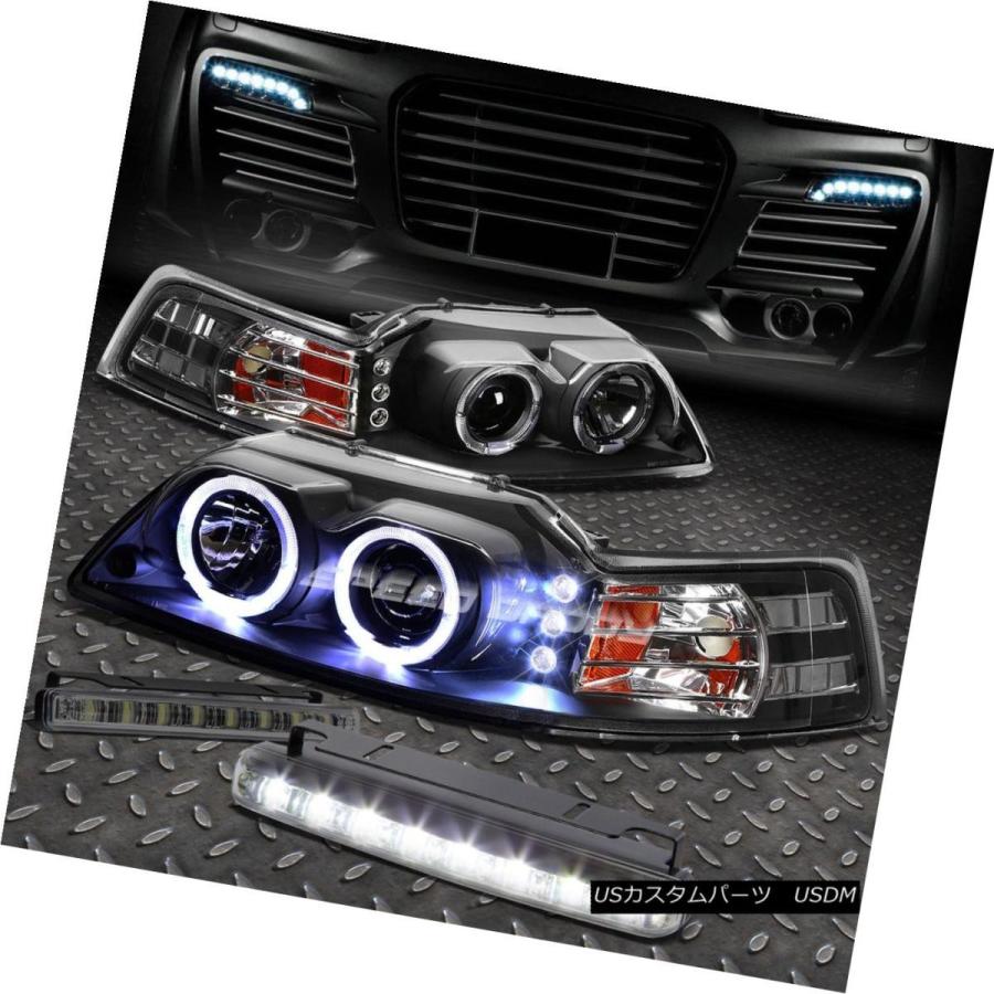 ヘッドライト BLACK HOUSING HALO LEDヘッドライト+ CORN  \u003cbr /\u003e ER + 8 LED SMOKE FOG