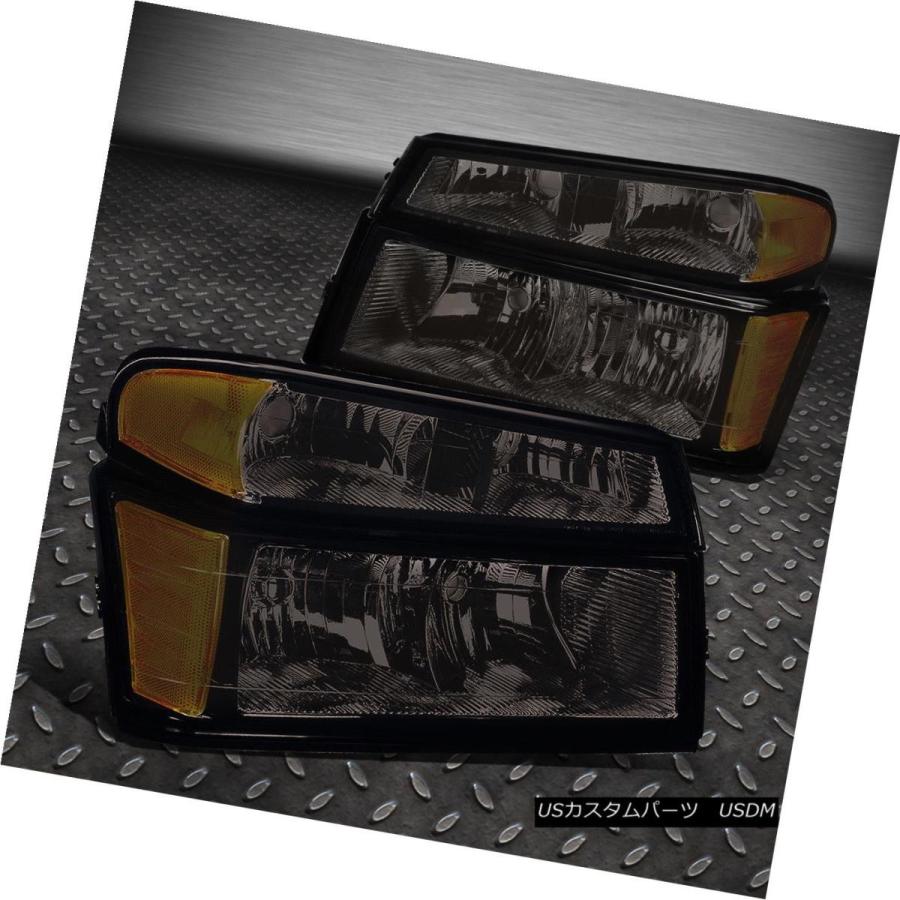 ヘッドライト SMOKED HEADLIGHT + AMBE </ br> 04-12 COLORADO / CANYO用Rコーナー+ 8 LED Sの画像