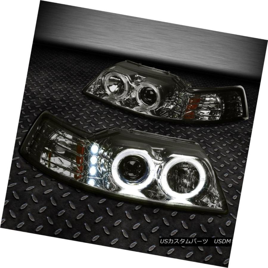 ヘッドライト SMOKE HOUSING HALO LEDヘッドライト+ CORN  <br>ER + 16 LEDグリの画像