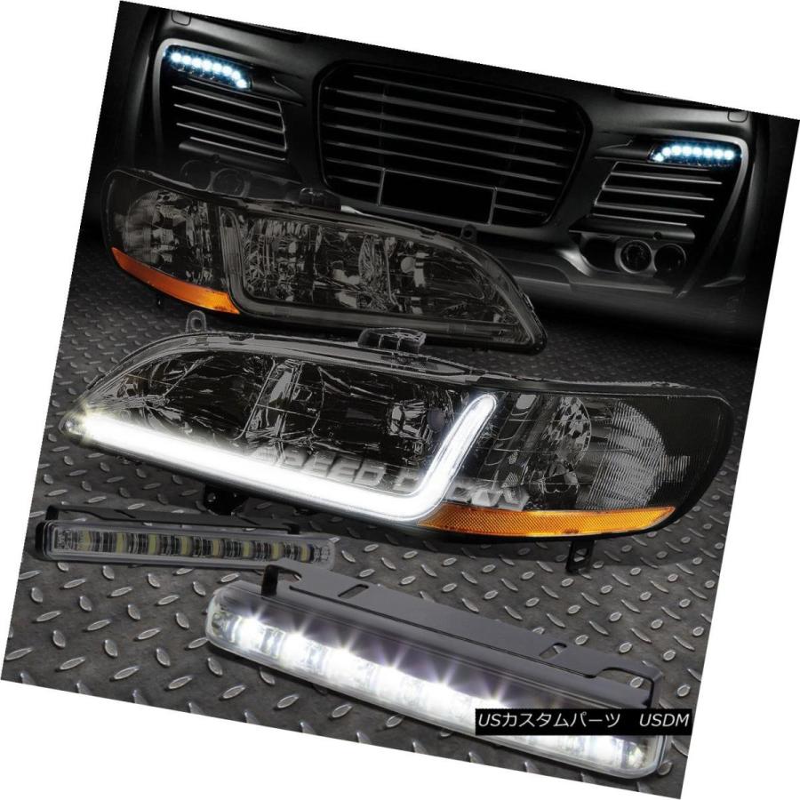 ヘッドライト SMOKED HEADLIGHT + AMBE   Rコーナー+ DRL + 98-02アコーディオンCG用LE