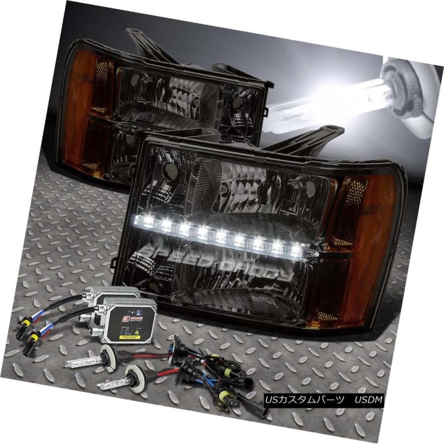 前照灯 ソリッドテントレンズレンズ+ LED +  琥珀色隅っこ+ 6000K HID一揃いの道具forシ内鰓GMT900 その他ライト-自動車