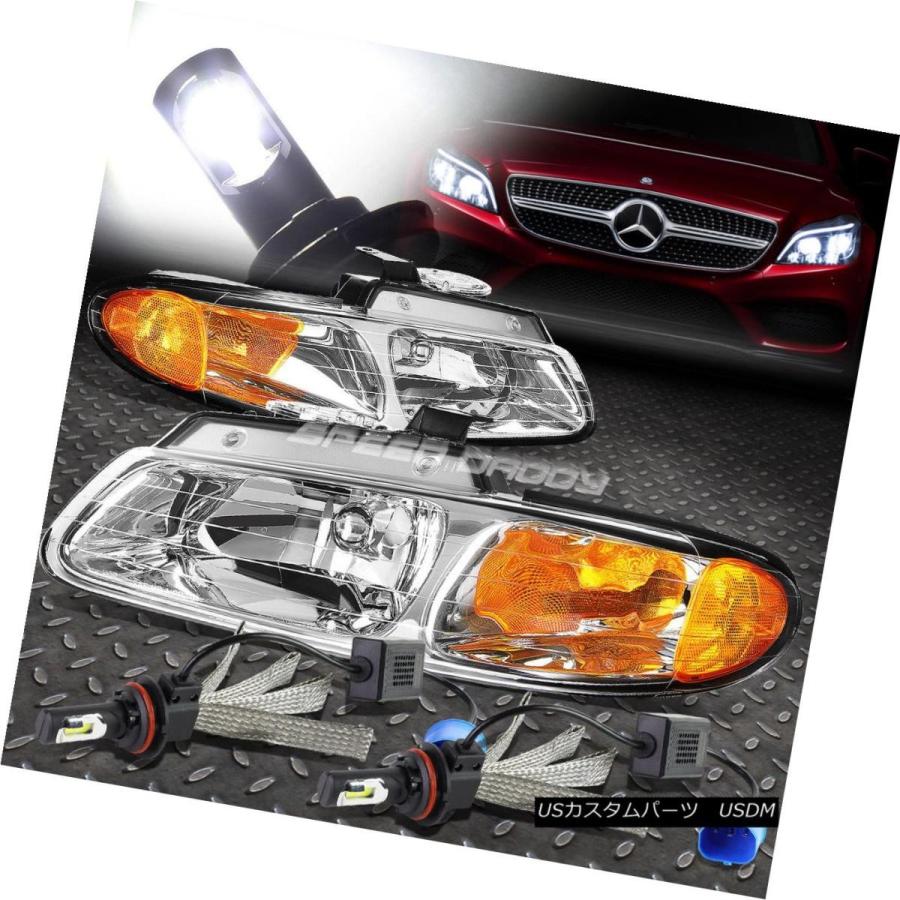 ヘッドライト CHROME HOUSING HEADLIGHT + AMBE   Rコーナー+ 96000カラフル用6000K