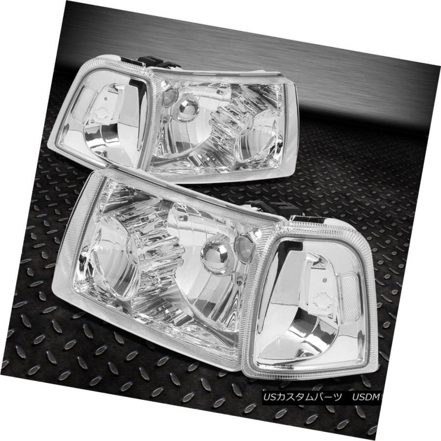 ヘッドライト CHROME CLEAR HEADLIGHT + CLEA   Rコーナーランプ+ 6000Kシルム、01-11の画像