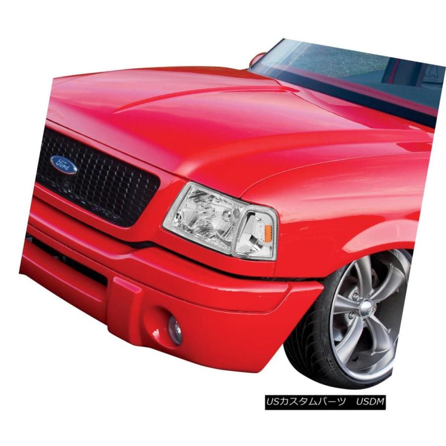 ヘッドライト CHROME CLEAR HEADLIGHT + AMBE   Rコーナーランプ+ 6000K SILM HIDの画像