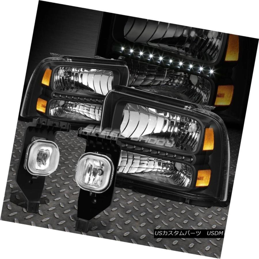 ヘッドライト BLACK HOUSING HEADLIGHT + LED +   BUMPER +クリアOE FOGライト+