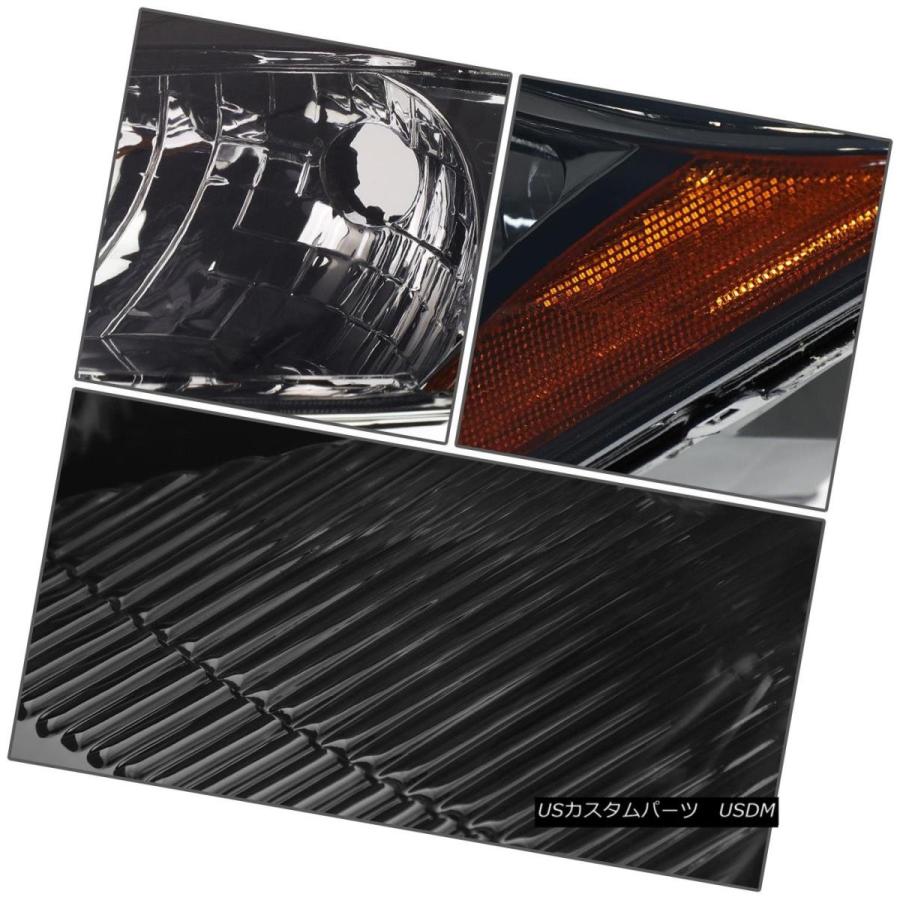 ヘッドライト 2006-2009 TOYOTA PRIUS PAIR SMOKED HOUSINGアンバーコーナーヘッドライト/ランプセット FORの画像