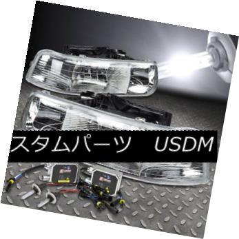 ヘッドライト CHROMEレンズヘッドライト+ 6000   K HID BULBS + 99-02 SILVERADO用バラ