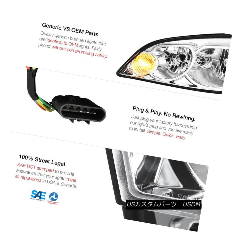 ヘッドライト 06-13シボレーインパラLTZレッド煙テールライトクリアクロームヘッドランプSMDアセンブリ 06-13 Chevy Impala Lの画像