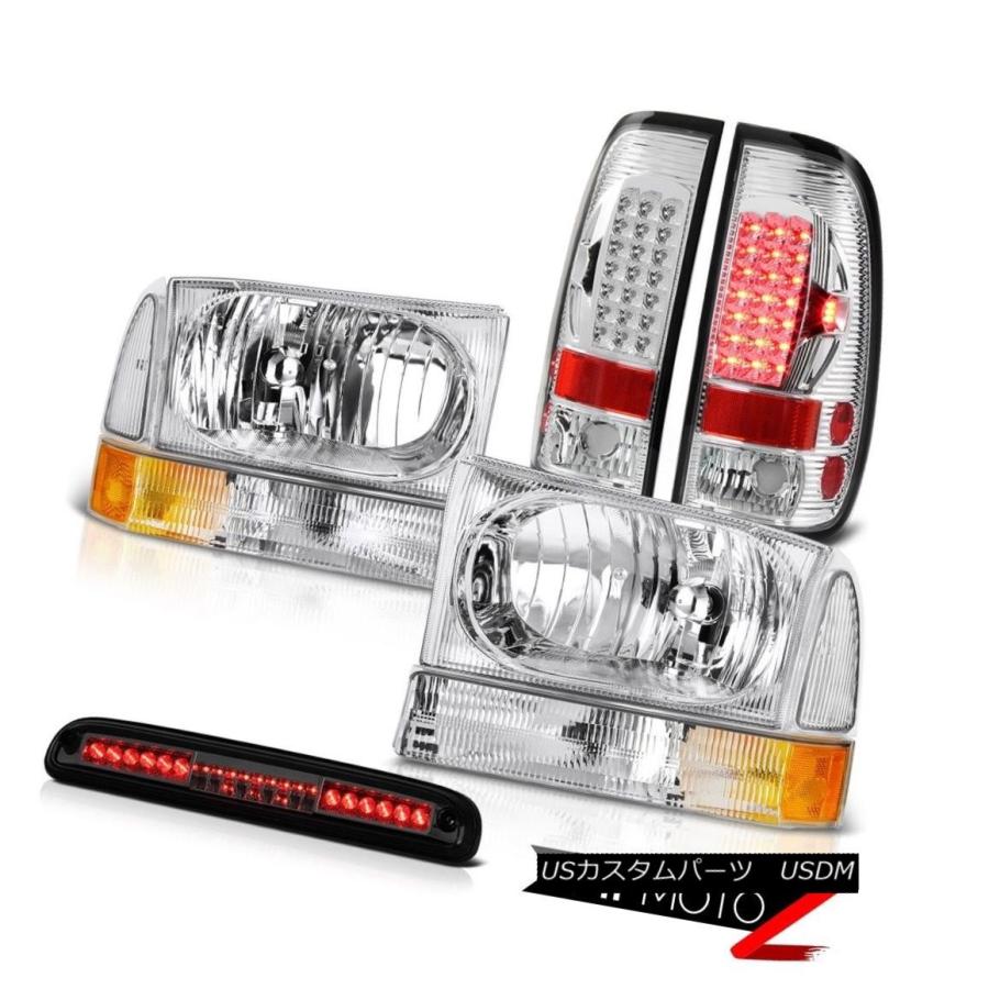 ヘッドライト 1999-2004 F250 6.8LクリスタルヘッドライトLH RH LEDテールライトハイブレーキキャロ 1999-2004 F25
