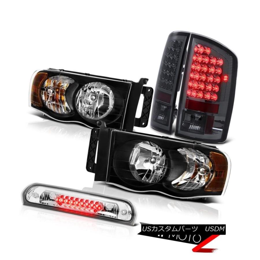 ヘッドライト 右のヘッドランプ暗いLEDブレーキテールライトEuro Third 2002-2005 Ram SRT-10 Left Right He