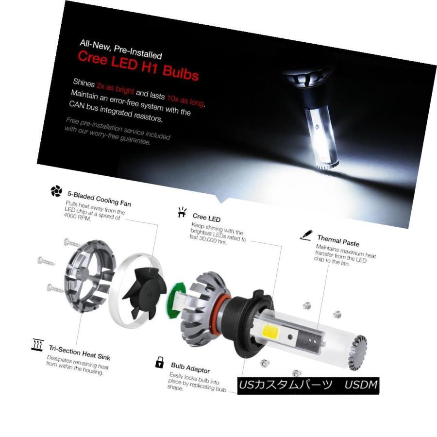 ヘッドライト [CREE LED Bulbをインストール] 97-03グランプリクロムデュアルハロープロジェクターヘッドライト [CREE LED Bの画像