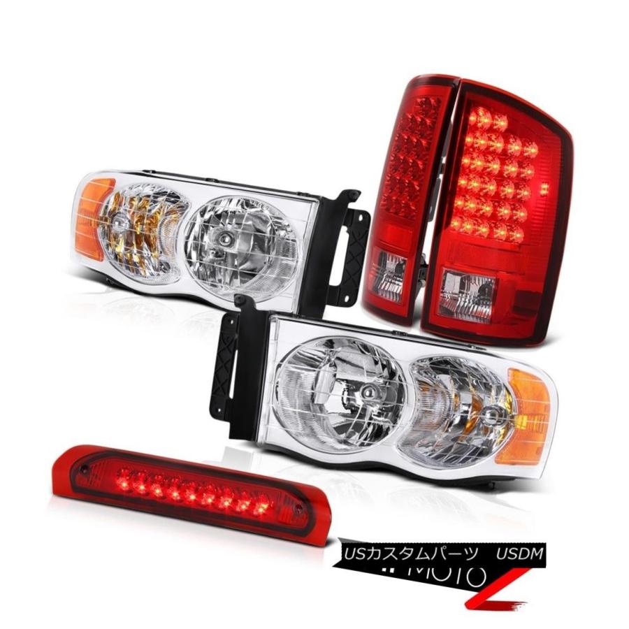ヘッドライト 02-05 Dodge Ram 1500/2500クロームヘッドライト+ RED LED TailLight + RED LEDブレーキ