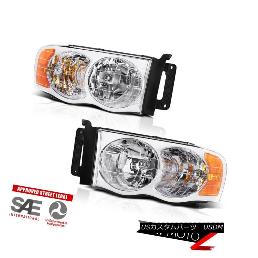 ヘッドライト 02-05 Dodge Ram 1500/2500クロームヘッドライト+ RED LED TailLight + RED LEDブレーキの画像
