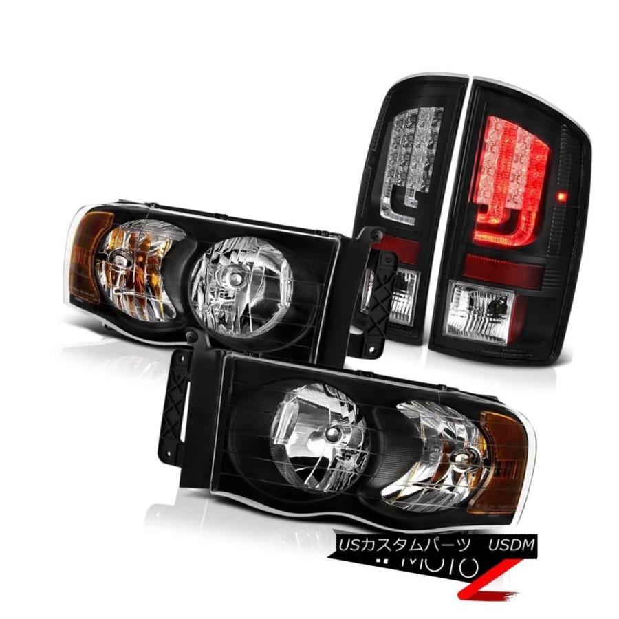 前照灯 02-05 Dodge Ram 2500 3500 Turbodiesel Infinityブラックリアブレーキランプヘッドランプ 02 自動車-その他ライト-ライト、レンズ