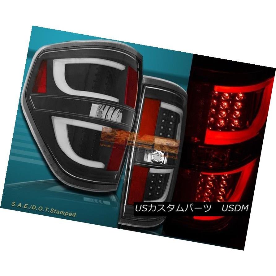 テールライト 09-14フォードF150 XL XLT STXブラックハウジングLEDテールライトG2 + 3rdブレーキライト 09-14 Fordの画像