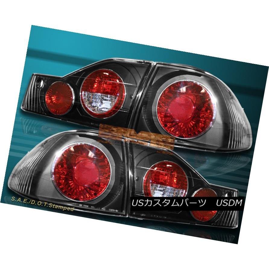 テールライト ブランド4PCS 98-00ホンダアコードセダン4ドアテールライトG2 JDMブラック BRAND NEW 4PCS 98-00 Hon