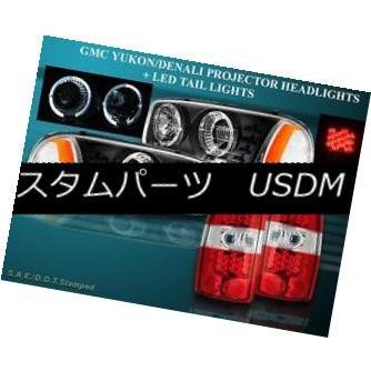テールランプ 00-06 YUKON DENALI XL 1500 2500ブラックプロジェクターヘッドライト+ LEDテールランプ赤 00-06 Y 自動車-車、バイク、自転車-その他ライト