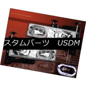テールライト 88-99シボレーフルサイズC / K 3500タホGMCユーコン郊外ヘッドライトハロークリア 88-99 Chevy Full Siz