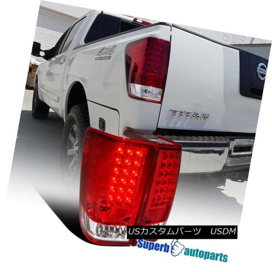テールライト 2004年?2013年タイタンLEDテールライトブレーキランプレッド For 2004-2013 Titan LED Tail Ligh