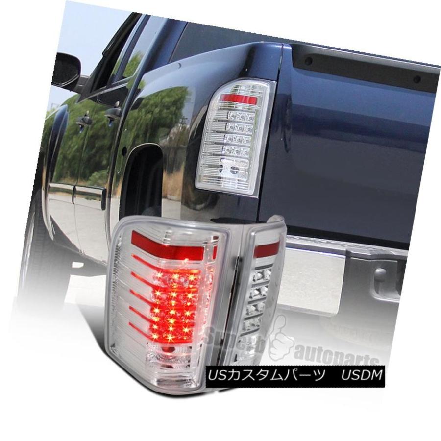 テールライト 2007-2014シボレーシルバラード1500 2500 LEDテールライトブレーキランプクリアレンズ 2007-2014 Chevy