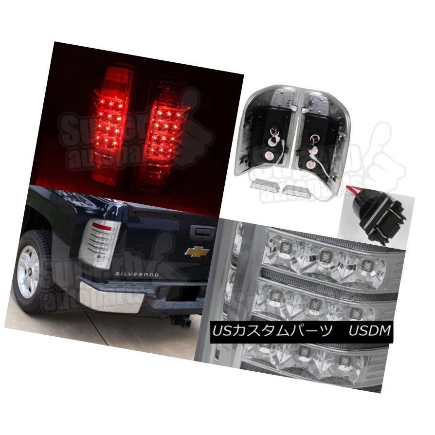 テールライト 2007-2014シボレーシルバラード1500 2500 LEDテールライトブレーキランプクリアレンズ 2007-2014 Chevyの画像