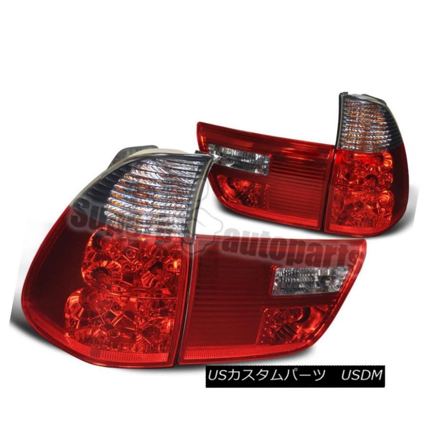 テールライト 2000-2005 BMW X5 E53クリスタルテールライトブレーキランプレッド/スモーク 2000-2005 BMW X5 E53