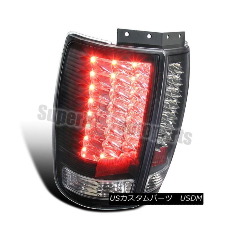 テールライト 1997-2002フォード遠征LEDテールライトブレーキランプブラッククリア 1997-2002 Ford Expedition LED