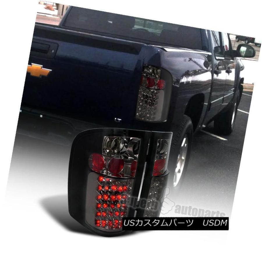 テールライト 2007年?2014年Chevy Silverado LEDブレーキライトテールストップラムスモーク 2007-2014 Chevy S