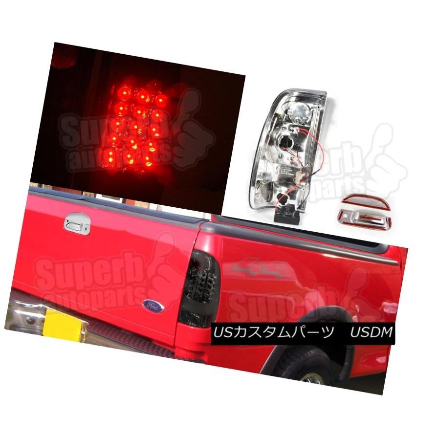 テールライト 1997-2003 F150 Styleside LEDブレーキライトスモーク+テールゲートハンドルカバークローム 1997-2003の画像