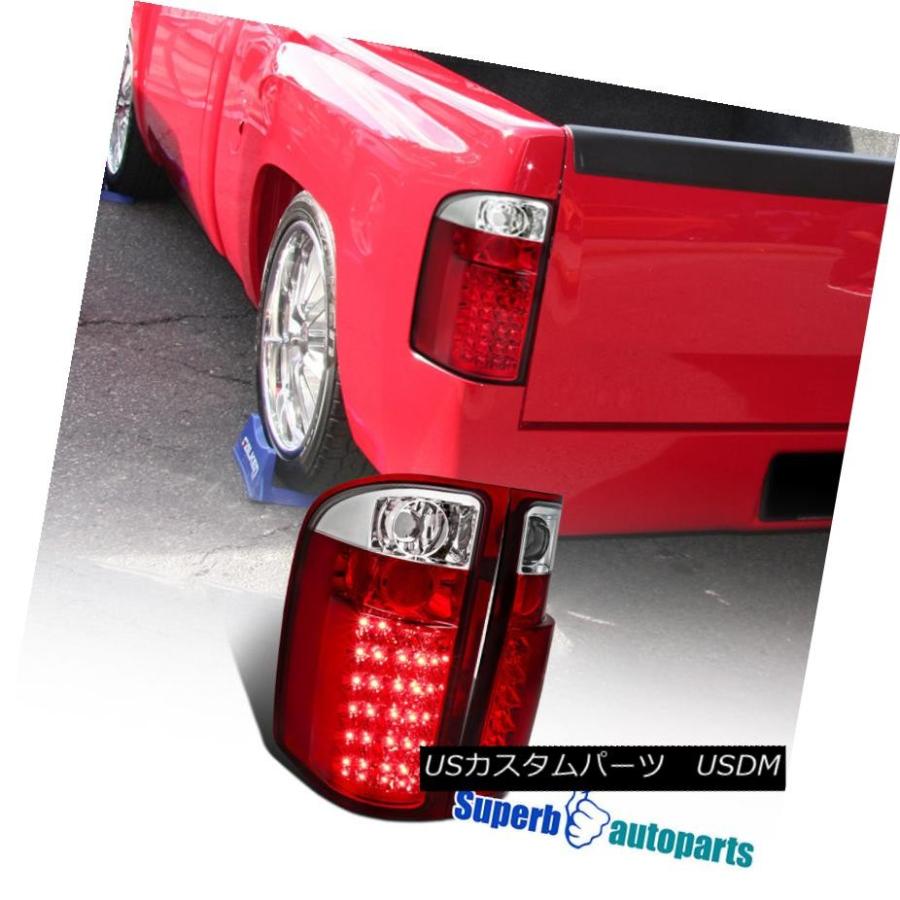 テールライト 07-14 Chevy Silverado 1500 2500 3500 LEDリアストップブレーキライトテールランプレッド 07-14