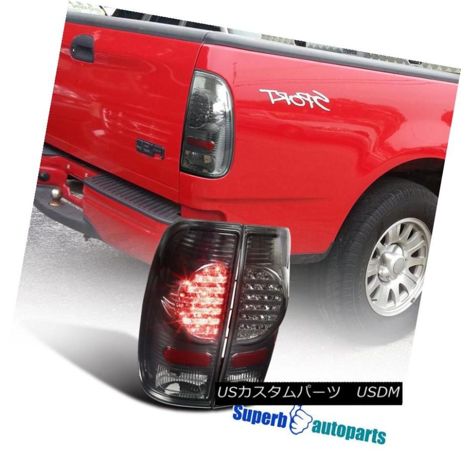 テールライト 97-03 Ford F150 F250 SuperDuty StylesideスモークレンズLEDリアテールブレーキライト 97-03
