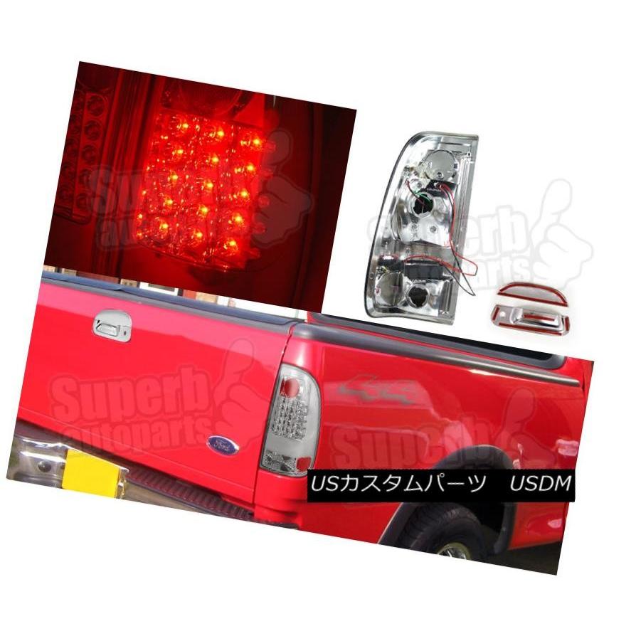 テールライト 1997-2003 F150 Styleside LEDブレーキライトクリア+テールゲートハンドルカバークローム 1997-2003 Fの画像