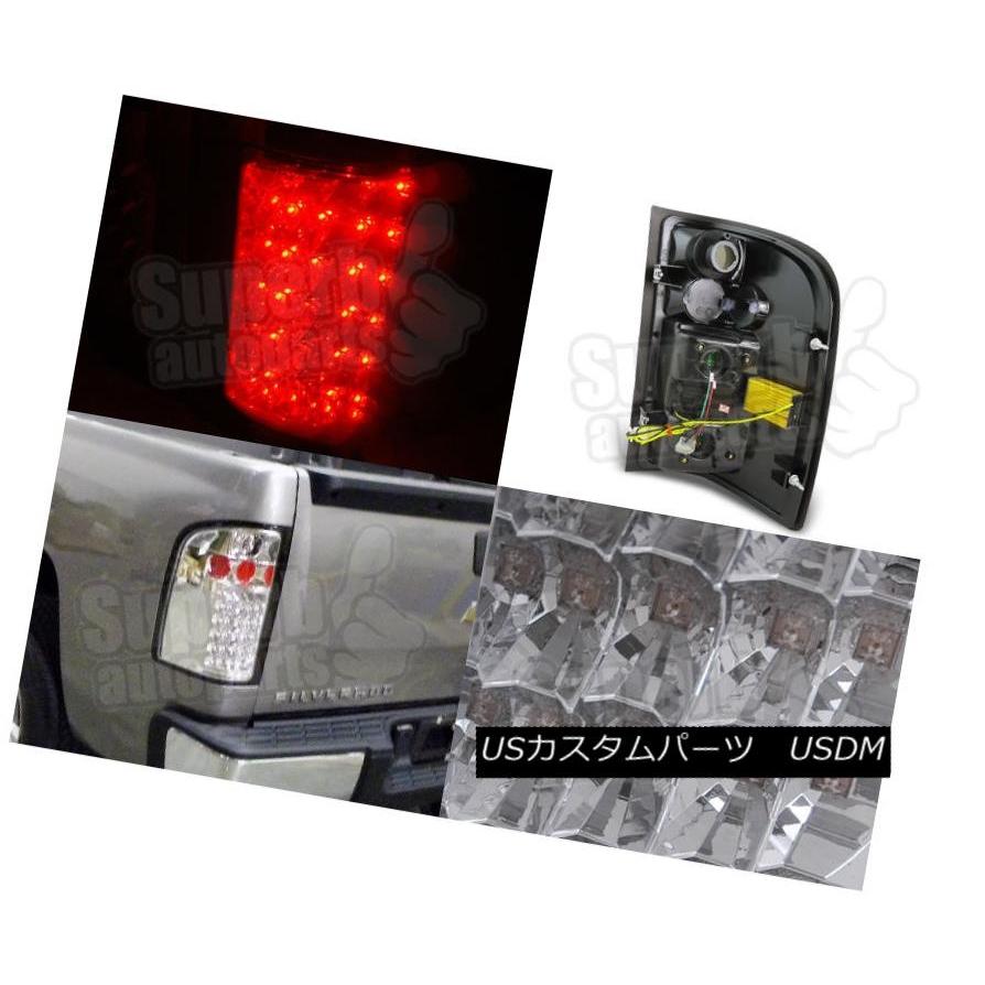 テールライト 2007年?2014年Chevy Silverado LEDブレーキライトテールストップランプクローム/クリア 2007-2014 Chの画像
