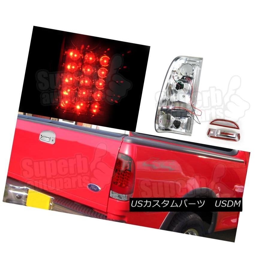 テールライト 1997-2003 Ford F150 Styleside LEDブレーキライトレッド+テールゲートハンドルカバークローム 1997-2の画像