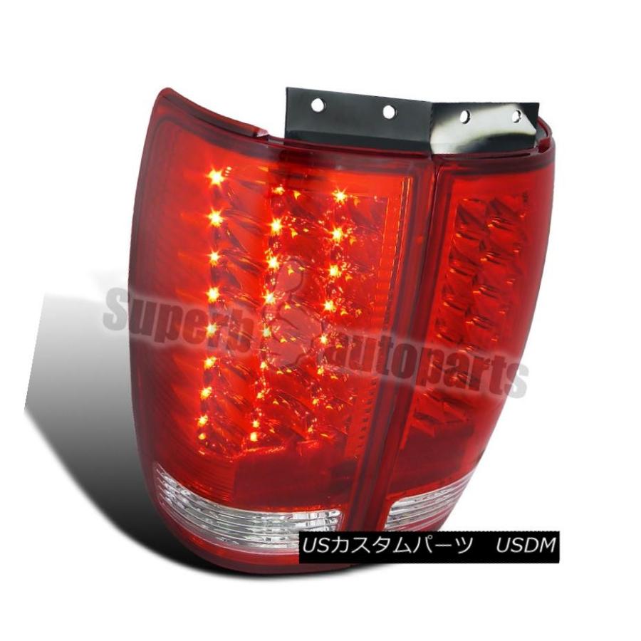 テールライト 1997-2002フォード遠征LEDテールライトブレーキランプレッドレンズペア 1997-2002 Ford Expedition LE