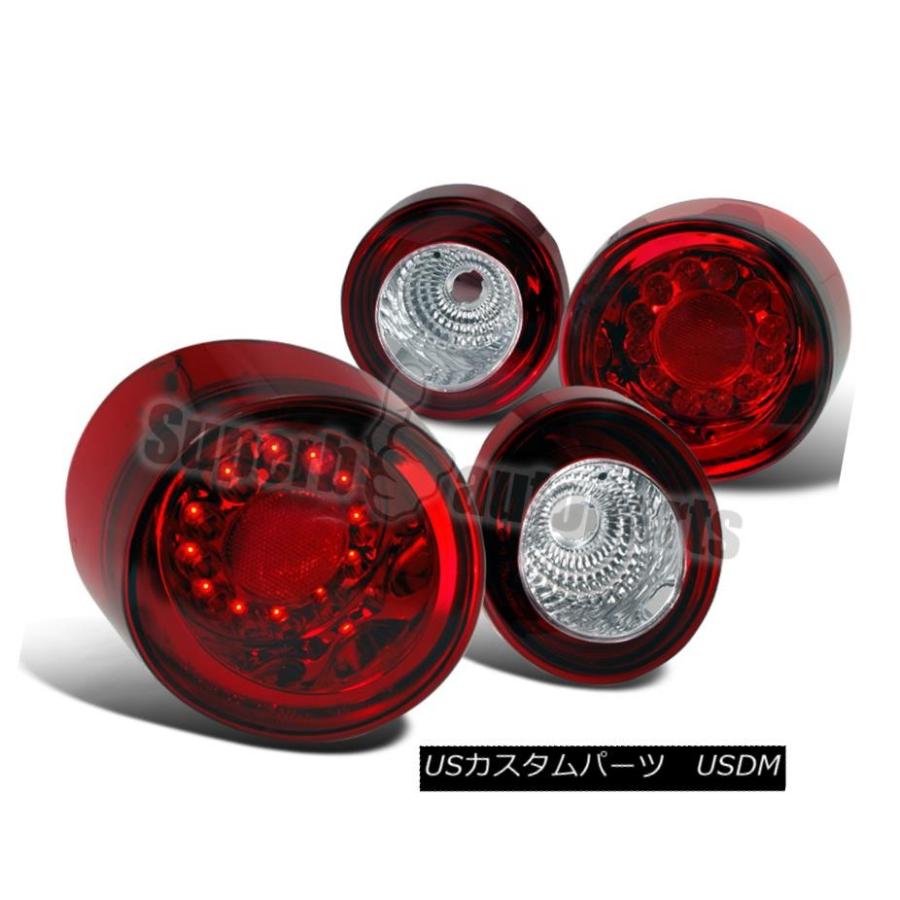 テールライト 2005-2010シボレーコバルト2drクーペLEDテールライトブレーキランプレッド/クリア 2005-2010 Chevy Cobal