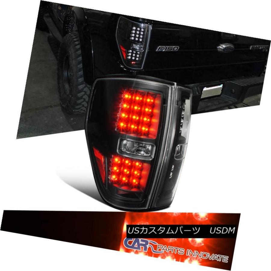 テールライト 2009-2014フォードF150ピックアップトラックブラッククリアLEDテールライトリアブレーキランプ 2009-2014 Ford