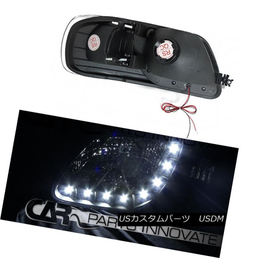 テールライト 1997-2002遠征ブラッククリスタルヘッドライト+ SMD LED DRL +ブラックテールランプ 1997-2002 Expediの画像