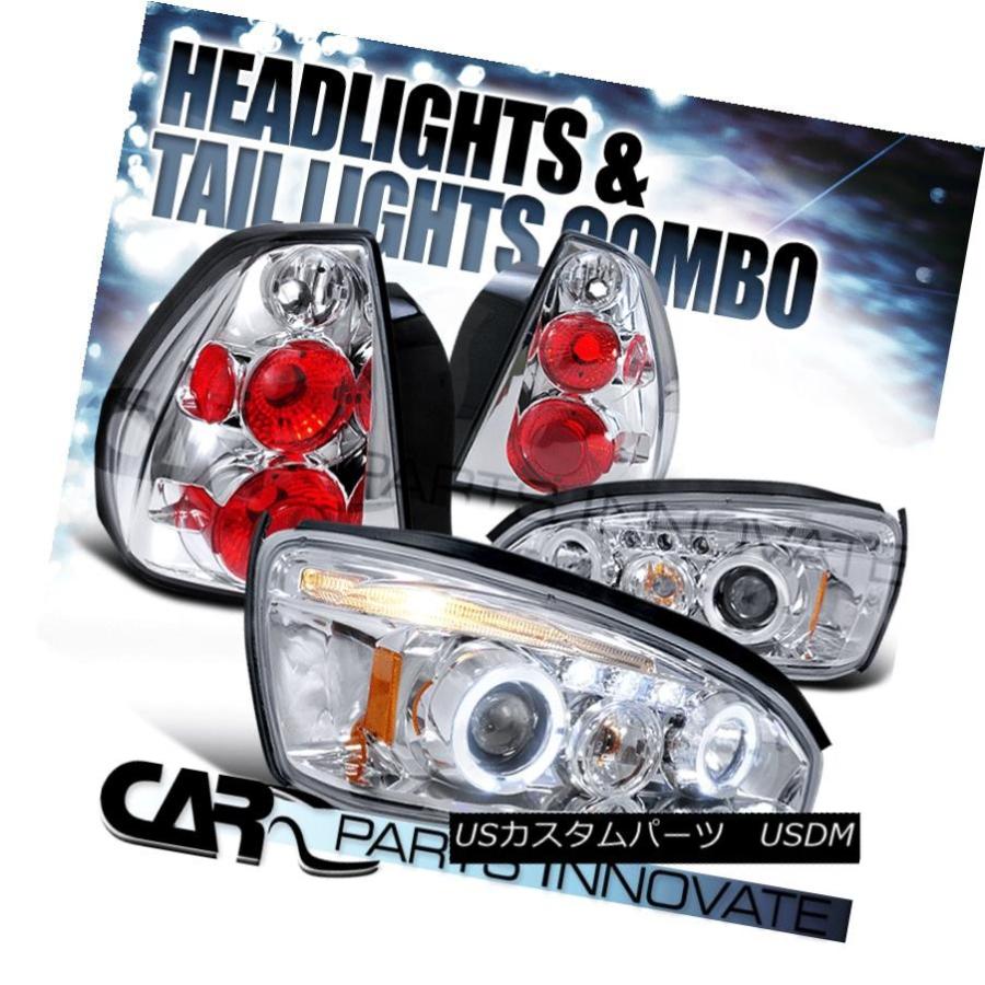 テールライト 04-07 Chevy Malibu Chrome Halo LEDプロジェクターヘッドライト+ Cle  a