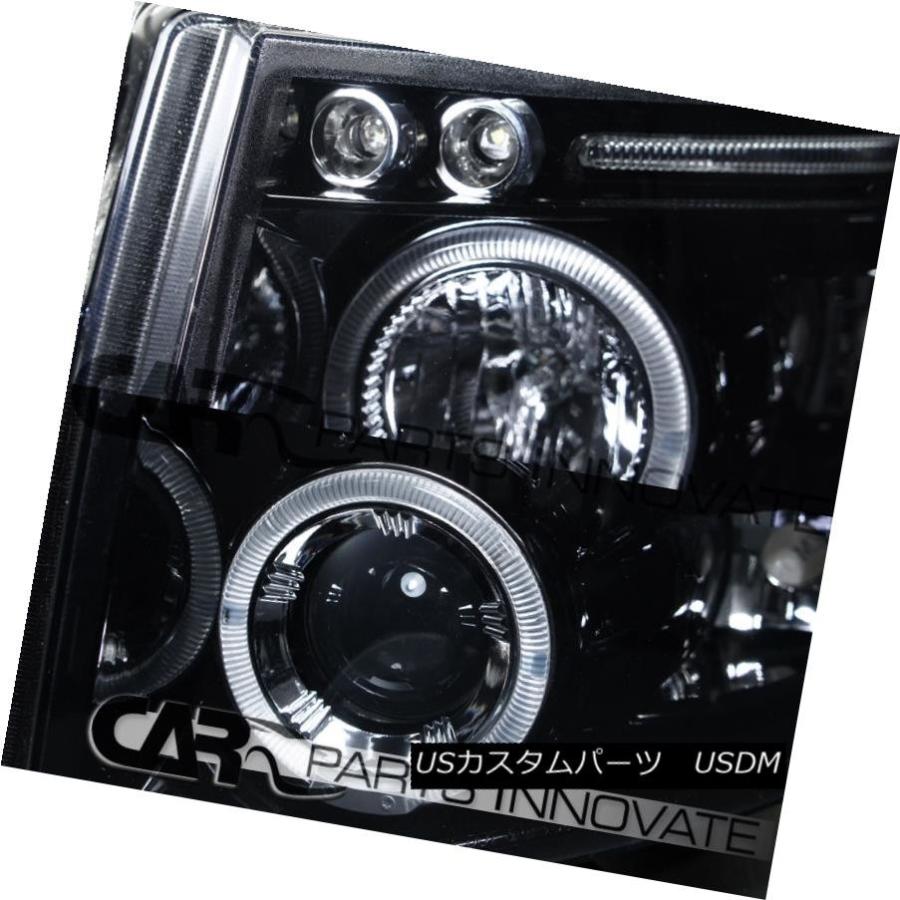 テールライト 光沢のある黒07-14 Silverado LEDハロープロジェクターヘッドライト+スモール ke LEDテーの画像