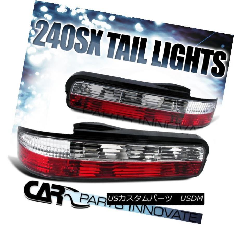 テールライト 日産89-94 240SX S13クーペテールライトブレーキストップリアランプレッドクリア For Nissan 89-94 240SX