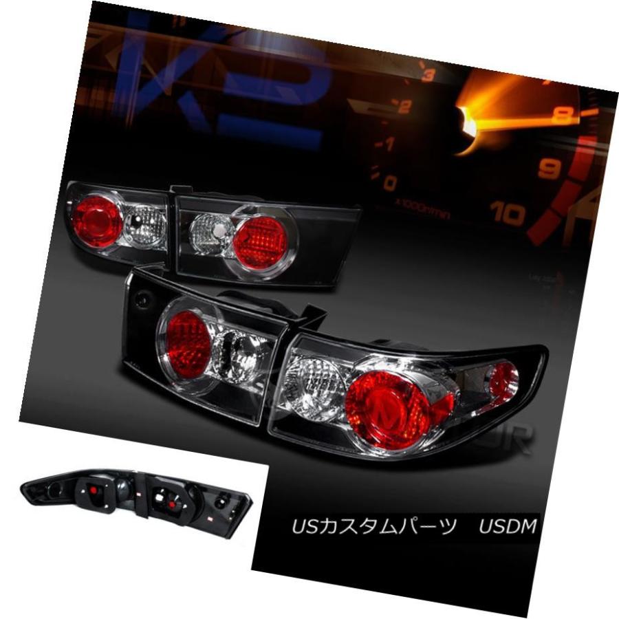 テールライト 2003  -  2005年ホンダアコード4DrセダンJDMブラックテールライトペア For 2003-2005 Honda Accor