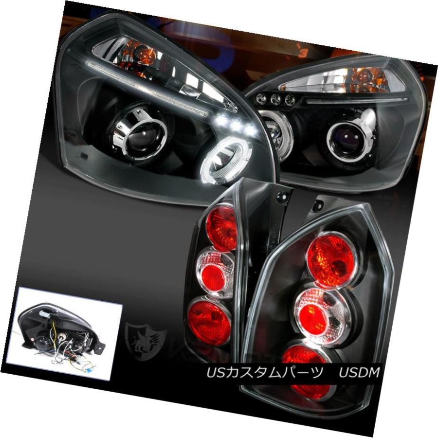 テールライト TUCSON BLACK LEDハロープロジェクターヘッドライト+リアテールランプ用 FOR 2005-2009 TUCSON BLAC