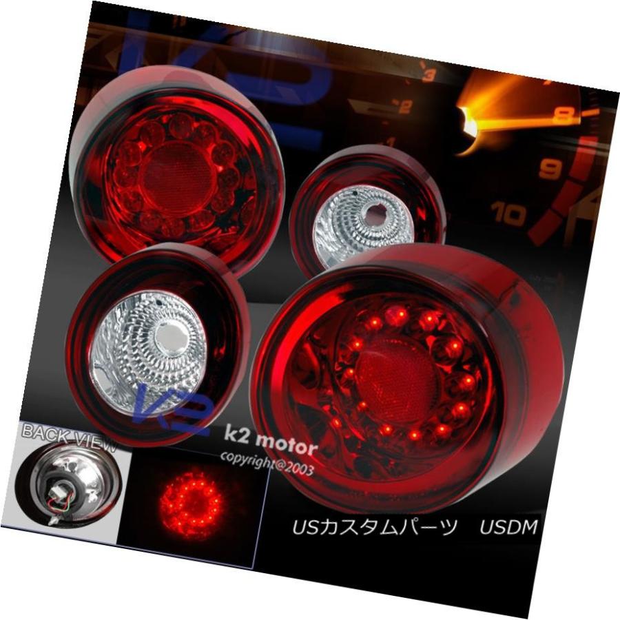 テールライト 05-10シボレーコバルト2DRクーペレッドクリアLEDリアテールトランクライト4PC 05-10 Chevy Cobalt 2DR C