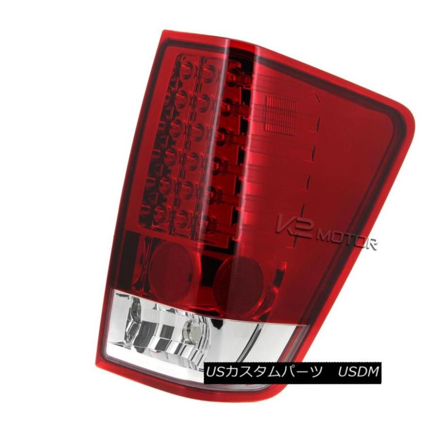 テールライト 2004年?2013年のLEDテールブレーキライトレッドレンズペアNissan Titan LED Tail Brake Lightsの画像