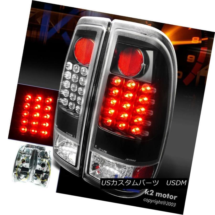 テールライト 97-03 Ford F150 F250 StylesideブラックLEDテールライトブレーキランプペア 97-03 Ford F150