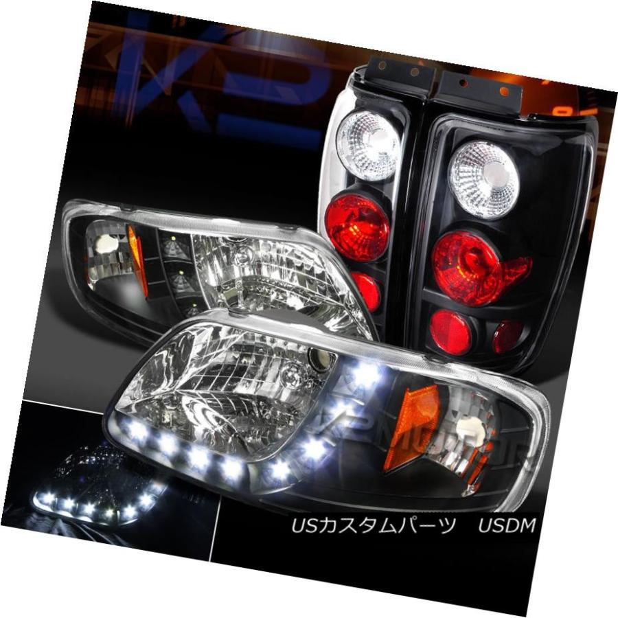 テールライト 97-02遠征黒SMD LED DRLクリスタルヘッドライト+タイ lブレーキランプ 97-02 Expedi