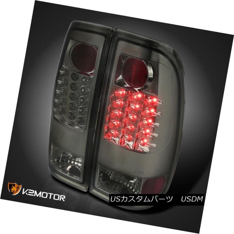 テールライト 1997-2003フォードF150 F250 LEDテールライトブレーキランプスモークペア 1997-2003 Ford F150 F2