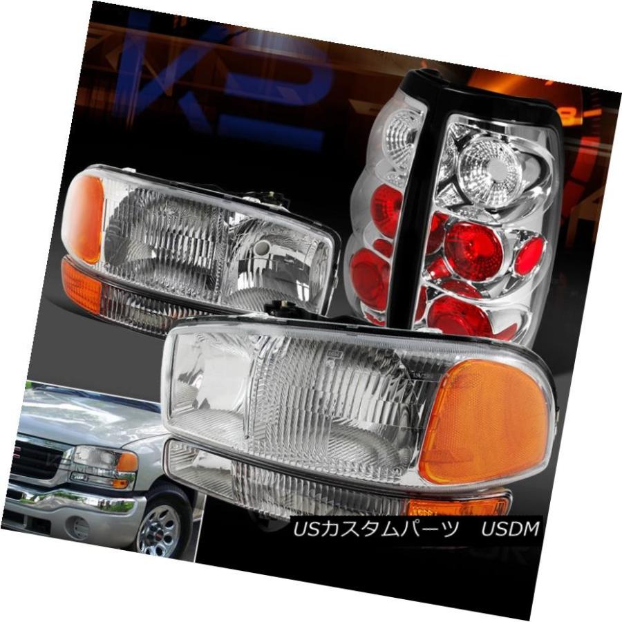 テールライト 2004-2006 GMC Sierra Chromeクリアヘッドライトバンパーライト+クリアテールライト 2004-2006 GMC