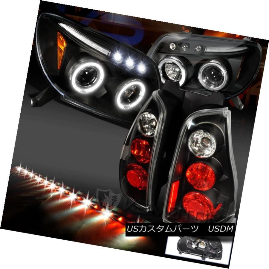 テールライト 03-05 4Runner LEDハローブラックプロジェクターヘッドライト+テールライト+ 49インチゲートライトバー 03-05 4R